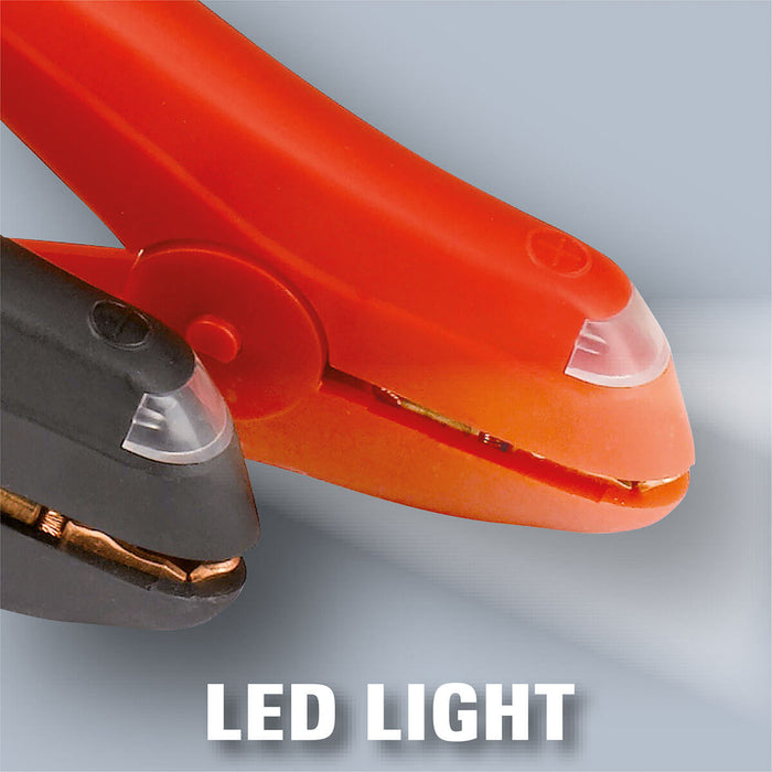 Cables roba corriente 3.5 mt con luz led 350 amp marca Einhell