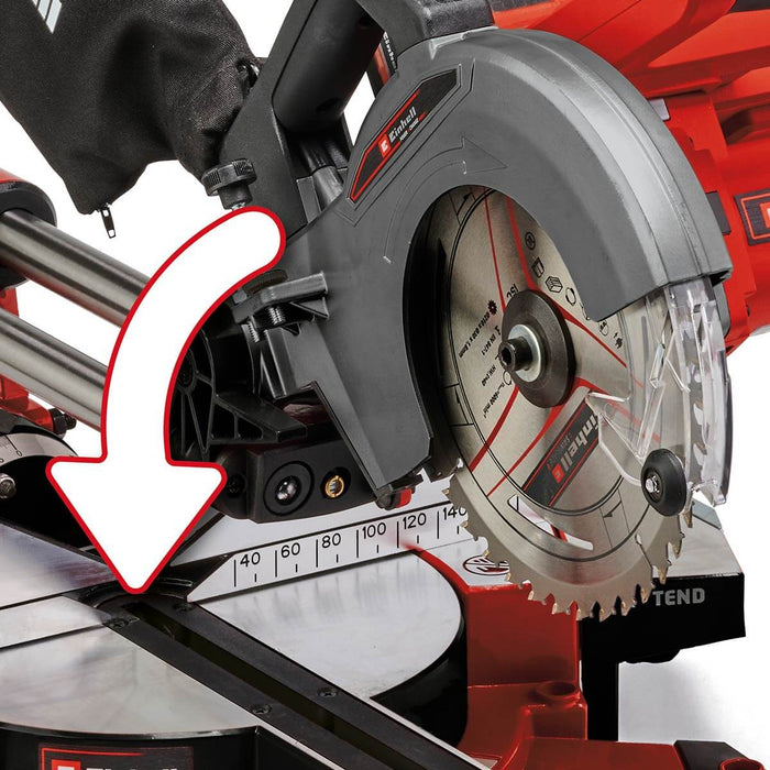 Ingletadora telescópica 36v inalámbrica marca Einhell