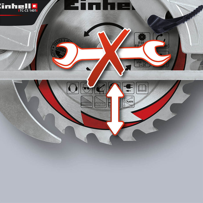 Sierra circular 7-1/4"   1.400 watts marca Einhell