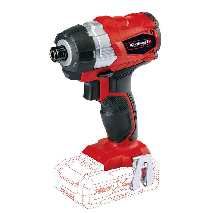 Atornillador impacto 1/4" inalámbrico brushless 18 V + batería (4.0 ah) + cargador marca Einhell