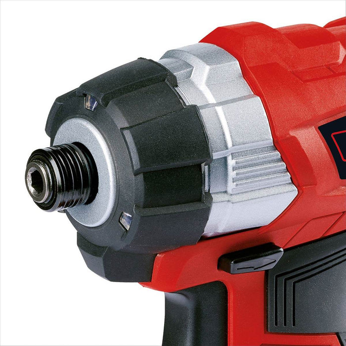 Atornillador impacto 1/4" inalámbrico brushless 18 V + batería (4.0 ah) + cargador marca Einhell