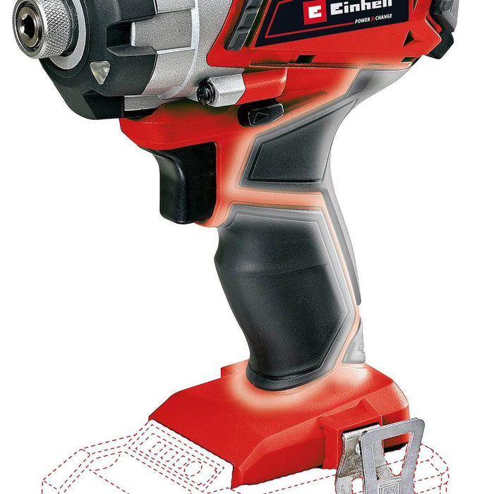 Atornillador impacto 1/4" inalámbrico 18 V + batería (4.0 ah) + cargador marca Einhell