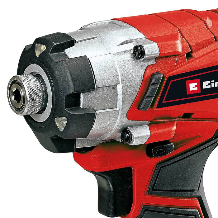 Atornillador impacto 1/4" inalámbrico 18 V + batería (4.0 ah) + cargador marca Einhell