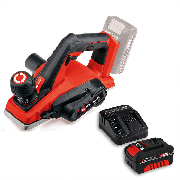 Cepillo inalámbrico 18 V + batería (4.0 ah) + cargador marca Einhell