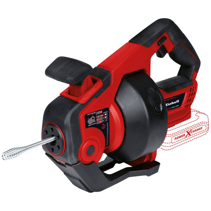 Limpiador de tuberias inalámbrica 18 V + batería (4.0 ah) + cargador marca Einhell