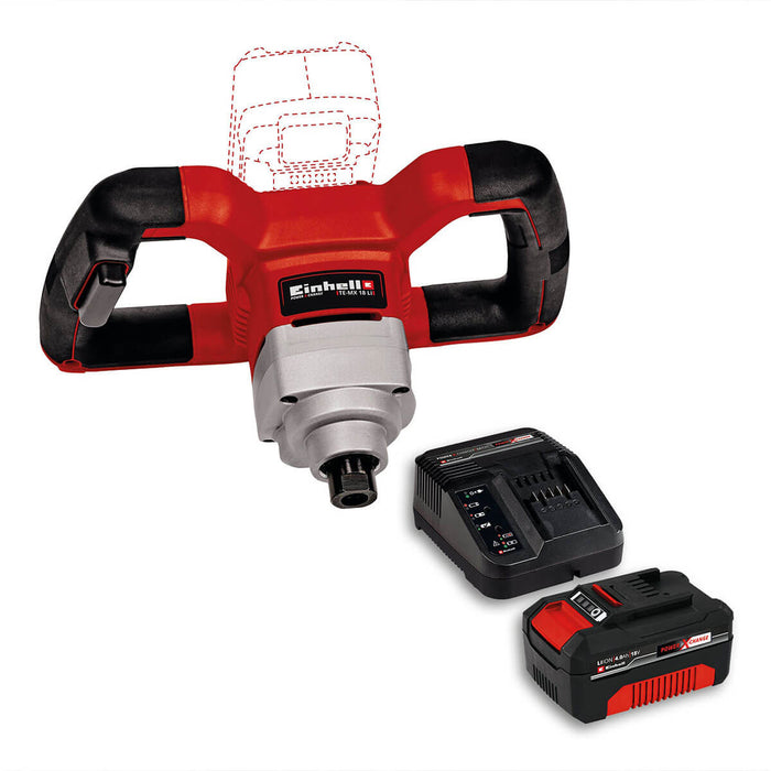 Mezclador de pintura inalámbrico 18 V + batería (4.0 ah) + cargador marca Einhell