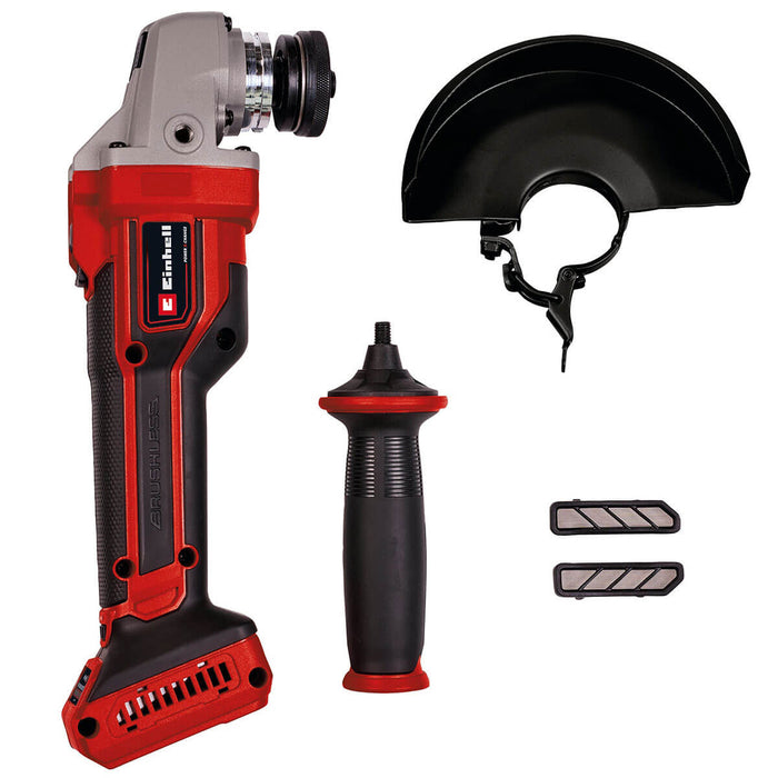 Minipulidora 4 1/2 " inalámbrica brushless 18 V 10500 rpm + batería (4.0 ah) + cargador marca Einhell