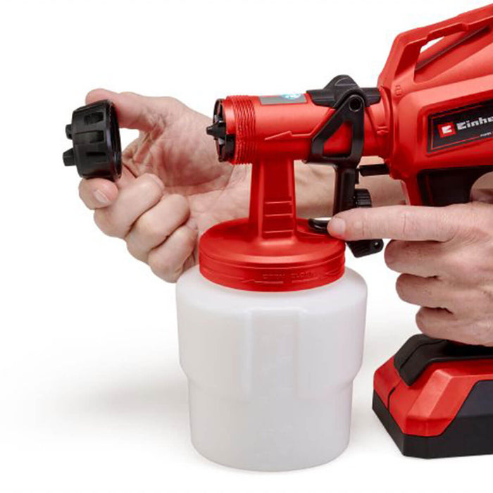 Pistola para pintar inalámbrica 18 V 800 ml+ batería (4.0 ah) + cargador marca Einhell