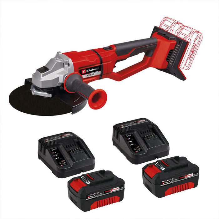 Pulidora 9" inalámbrica brushless 36 V 6600 rpm + 2 baterías (4.0 ah) + 2 cargadores marca Einhell