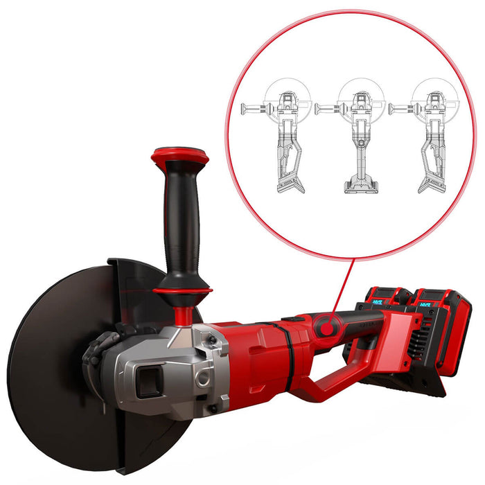 Pulidora 9" inalámbrica brushless 36 V 6600 rpm + 2 baterías (4.0 ah) + 2 cargadores marca Einhell