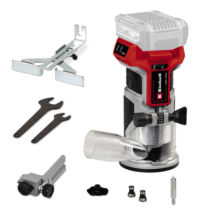 Rebordeadora 1/4" inalámbrica brushless 18 V + batería (4.0 ah) + cargador marca Einhell