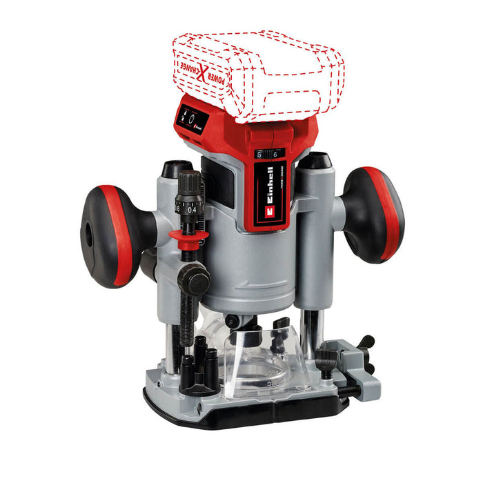 Ruteadora 1/4"  inalámbrica brushless+ batería (4.0 ah) + cargador marca Einhell