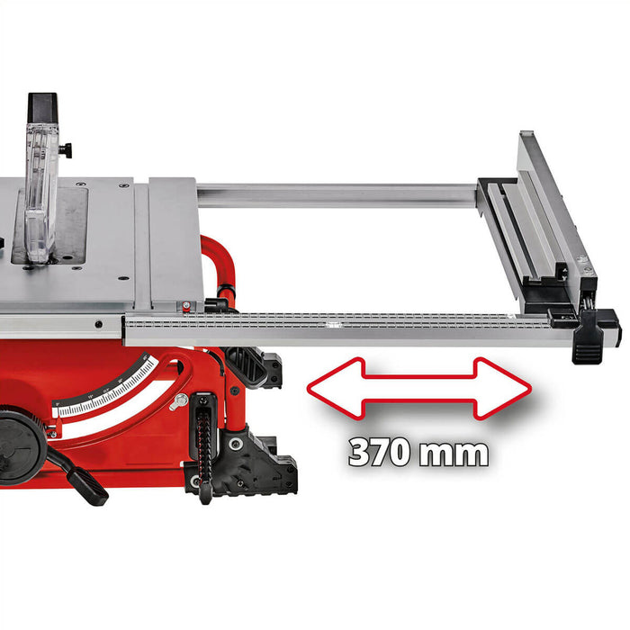 Sierra de mesa 10" inalámbrica 36 V 3800 rpm + 2 baterías (4.0 ah) + 2 cargadores marca Einhell