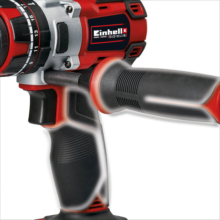 Taladro percutor 1/2 inalámbrico brushless 18 V + 2 baterías( 2,0 ah) + cargador marca Einhell