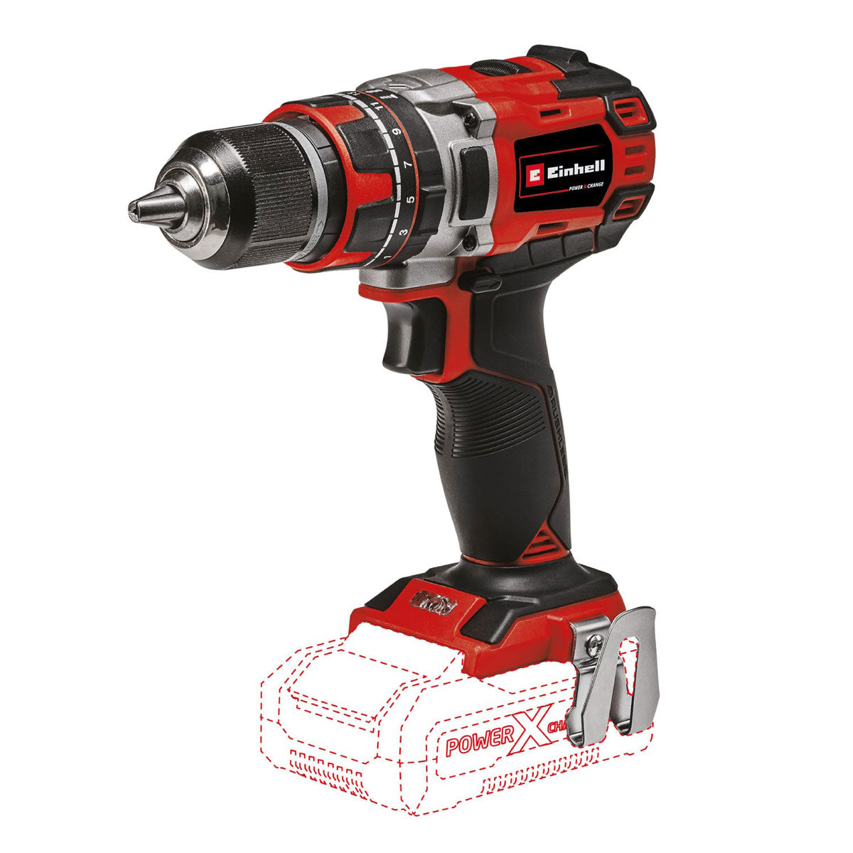 Taladro percutor 1/2 inalámbrico brushless 18 V + batería (2.5 ah) + cargador marca Einhell