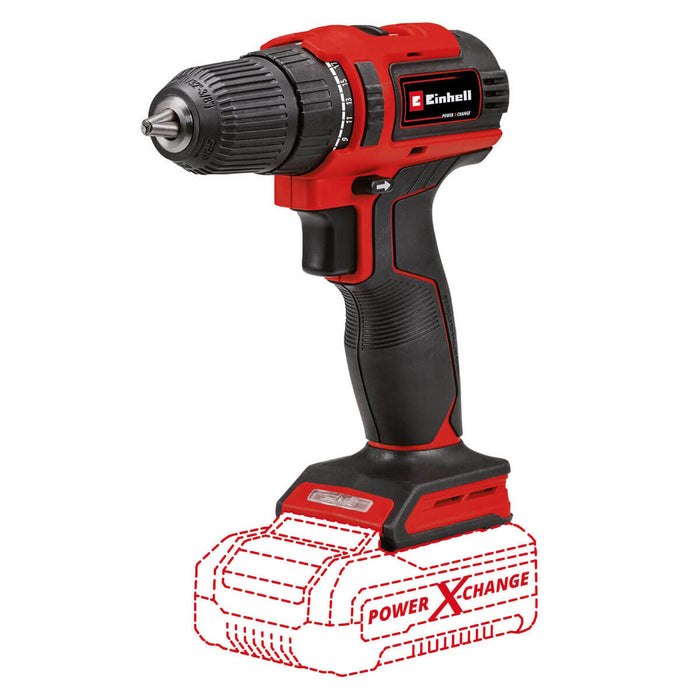 Taladro rotación 3/8" inalámbrico brushless 18 V + batería (2.5 ah) + cargador marca Einhell