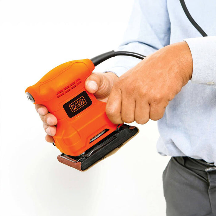 herramientas electricas e inalambricas lijadora orbital hoja de 14 y 200w black and decker bs200 b3 bs200 b3 madecentro