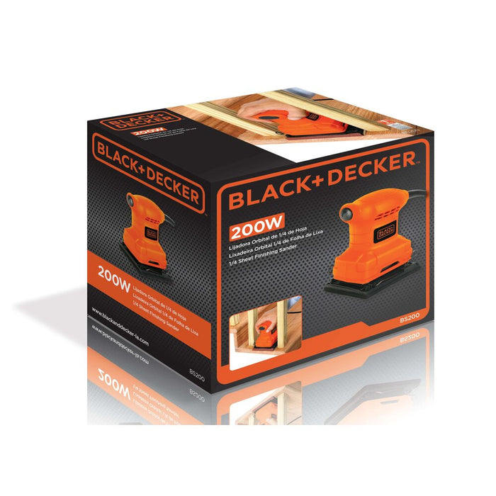 herramientas electricas e inalambricas lijadora orbital hoja de 14 y 200w black and decker bs200 b3 bs200 b3 madecentro