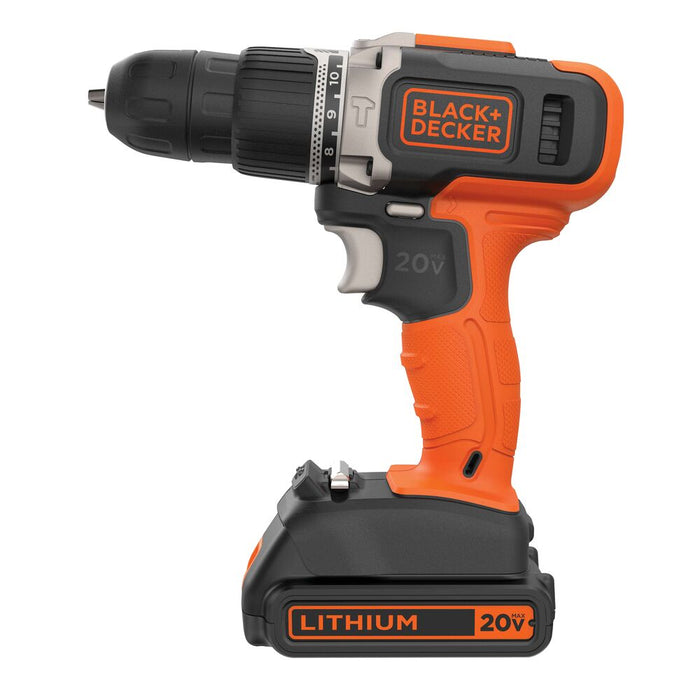 herramientas electricas e inalambricas taladroatornillador inalambrico 20v 2 vel ion litio black and decker bcd704c1 b3 bcd704c1 b3 madecentro