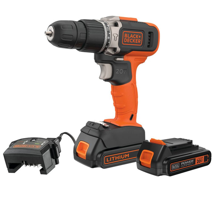 herramientas electricas e inalambricas taladroatornillador inalambrico 20v 2 vel ion litio black and decker bcd704c1 b3 bcd704c1 b3 madecentro