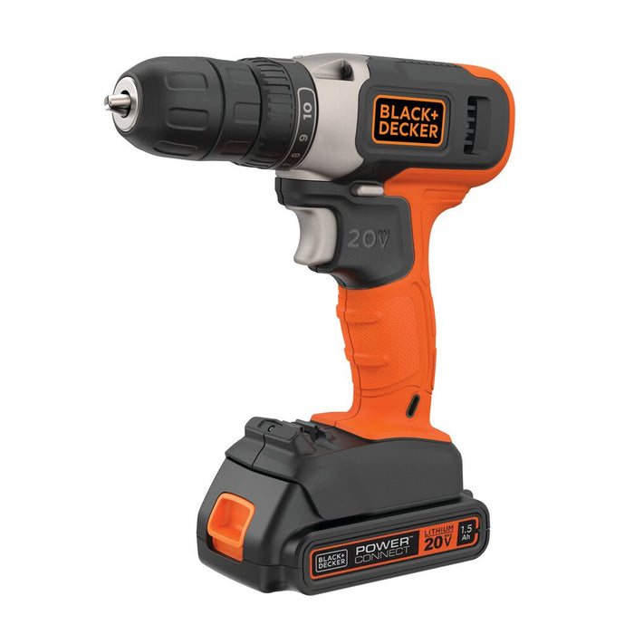 herramientas electricas e inalambricas taladroatornillador inalambrico de 20v ion litio black and decker bcd702c1 b3 bcd702c1 b3 madecentro