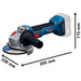 herramientas electricas inalambricas combo taladro percutor atonillador inalambrico 18v motor brushless gsb 185 li pulidora bosch gws 18v 8 06019n90g1 mp madecentro