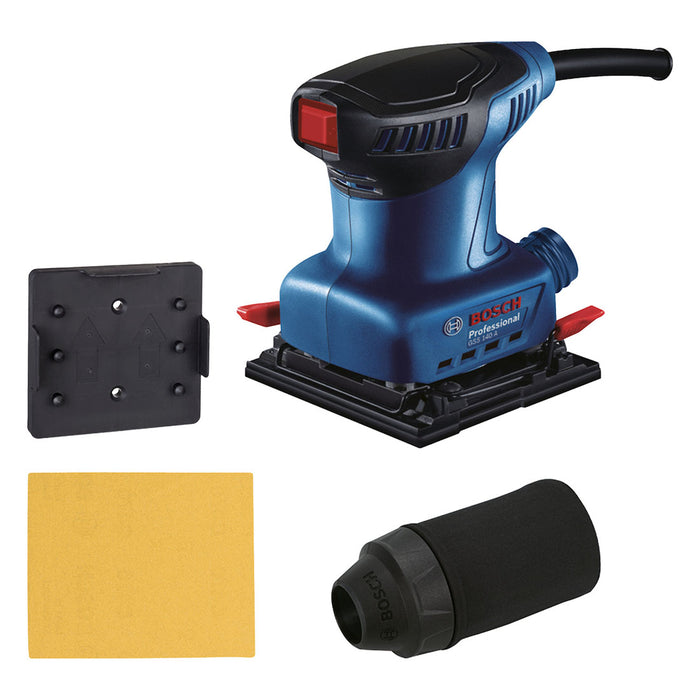 herramientas electricas inalambricas lijadora orbital bosch gss 140 con recolector de polvo 220w 06012a80g2 mp madecentro