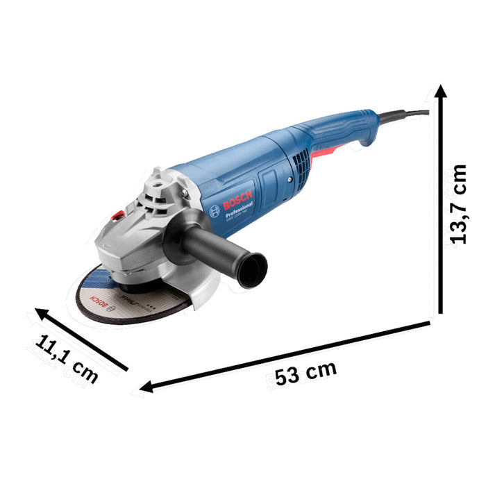 herramientas electricas inalambricas pulidora bosch gws 2200 180 vulcano 2200w 06018f10g1 mp madecentro