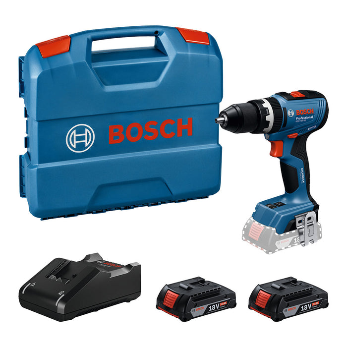 herramientas electricas inalambricas taladro percutor inalambrico gsb 18v 65 2 bat 1 cargador 06019n31g0 mp madecentro