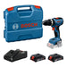 herramientas electricas inalambricas taladro percutor inalambrico gsb 18v 65 2 bat 1 cargador 06019n31g0 mp madecentro