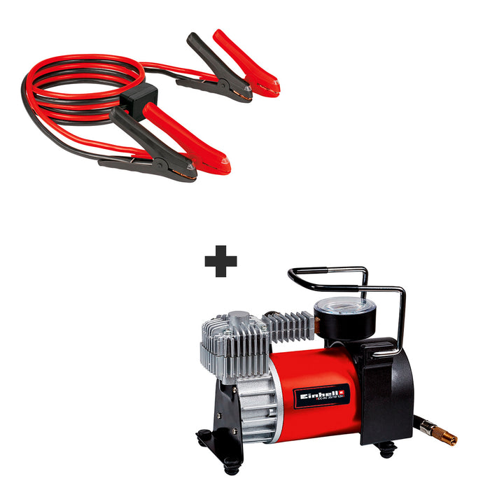 Compresor de aire para carro 12 v 10 bar +cables roba corriente 3.5mt
incl. luz led 350 marca Einhell