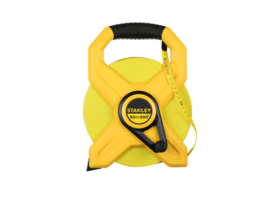 herramientas manuales cinta metrica de fibra de vidrio 60 m x 12 stanley stan 055 mp madecentro