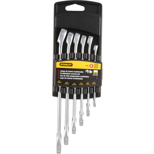 herramientas manuales juego de 6 llaves combinadas en pulgadas stanley stan 070 mp madecentro