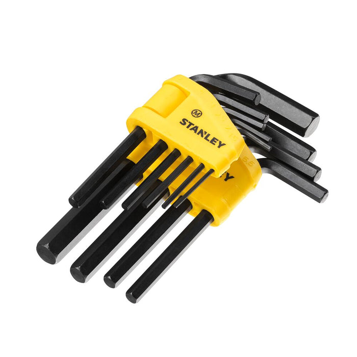 herramientas manuales juego de llaves hexagonales metricas 10 piezas stanley stan 072 mp madecentro