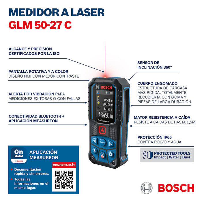 Medidor láser GLM 50-27 C marca Bosch