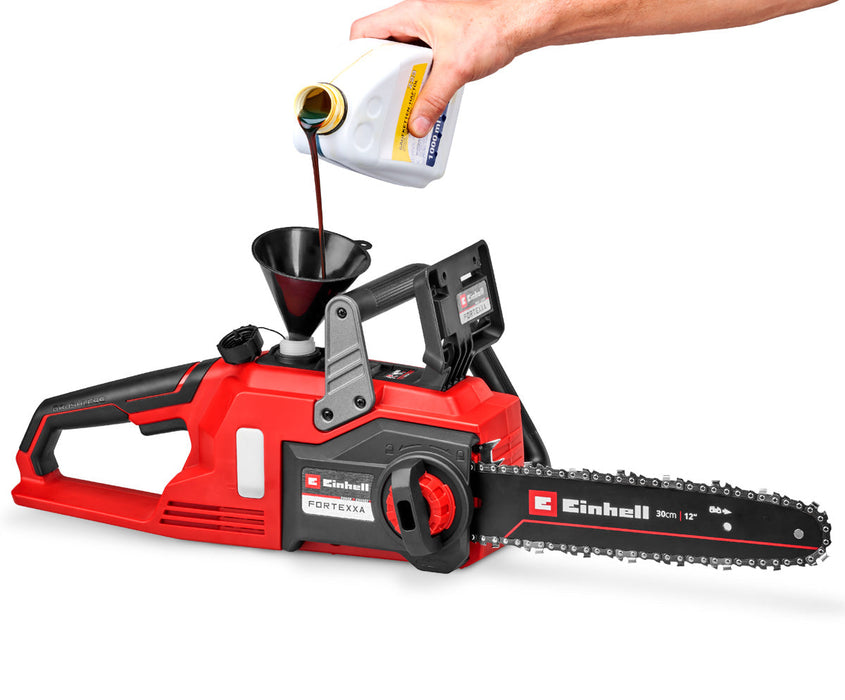 Moto sierra inalámbrica + Cargador y Batería de 4AH Marca Einhell