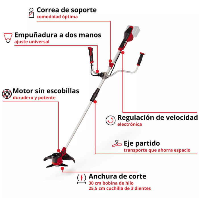 herramientaslectricas inalambricas guadanadora inalambricainhell agillo 36255 36v brushless 6300 rpminhell 3411320 madecentro