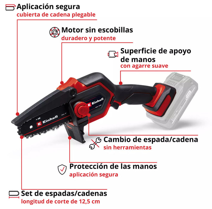 herramientaslectricas inalambricas motosierra de poda inalambricainhell ge ps 1815 li blinhell 4600040 madecentro