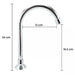 hogar accesorios bano cuello griferia valvula pedal giratorio pmo 008 mp madecentro