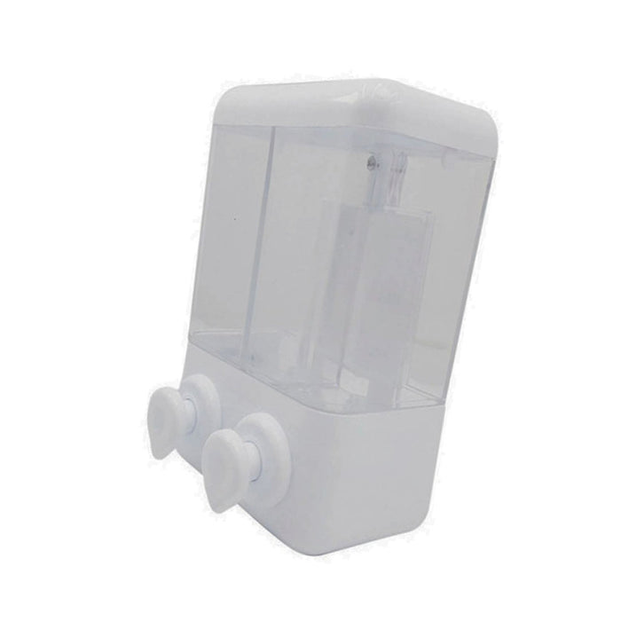 hogar accesorios bano dispensador jabon doble bano 2 1 blanco pmo 012 mp madecentro