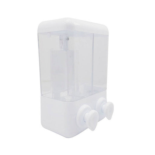 hogar accesorios bano dispensador jabon doble bano 2 1 blanco pmo 012 mp madecentro