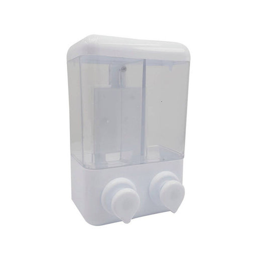 hogar accesorios bano dispensador jabon doble bano 2 1 blanco pmo 012 mp madecentro
