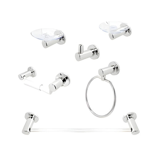 hogar accesorios bano juego accesorios bano 6 piezas cromo salento pmo 033 mp madecentro
