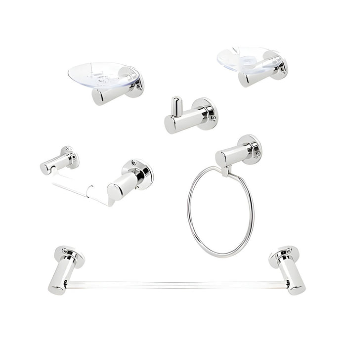 hogar accesorios bano juego accesorios bano 6 piezas cromo salento pmo 033 mp madecentro