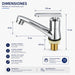 hogar accesorios bano llave lavamanos palanca cuerpo metalicotrada bronce color cromado pmo 035 mp madecentro