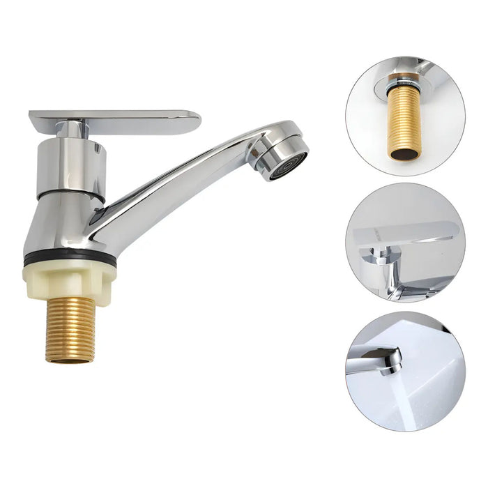 hogar accesorios bano llave lavamanos palanca cuerpo metalicotrada bronce color cromado pmo 035 mp madecentro