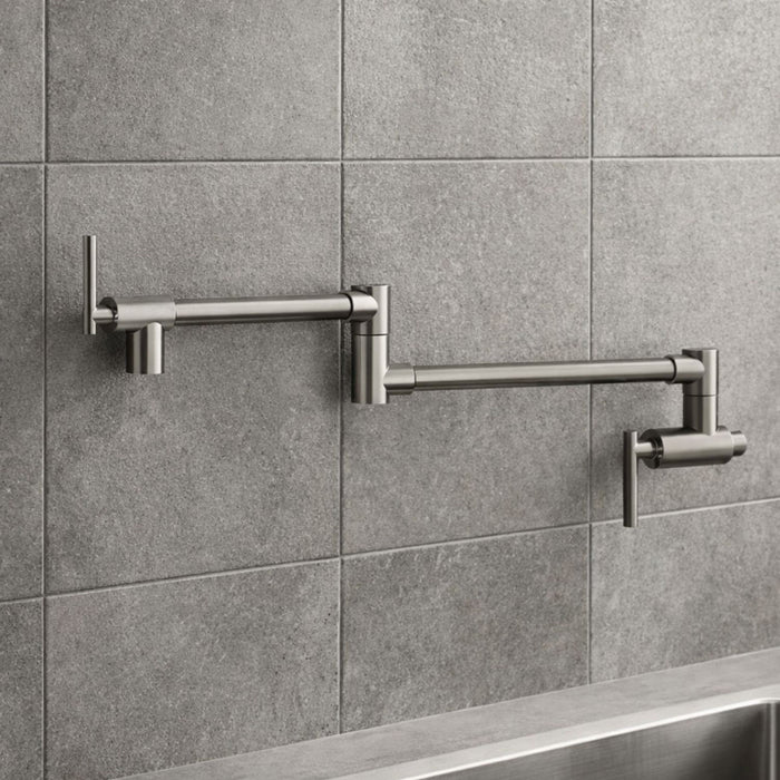 hogar accesorios bano llave muro plegable tessuto niquel texturizado acero inoxidable pmo 037 mp madecentro