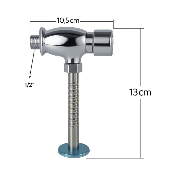 hogar accesorios bano llave push orinal automatica cromada universal 12 pulgada pmo 039 mp madecentro