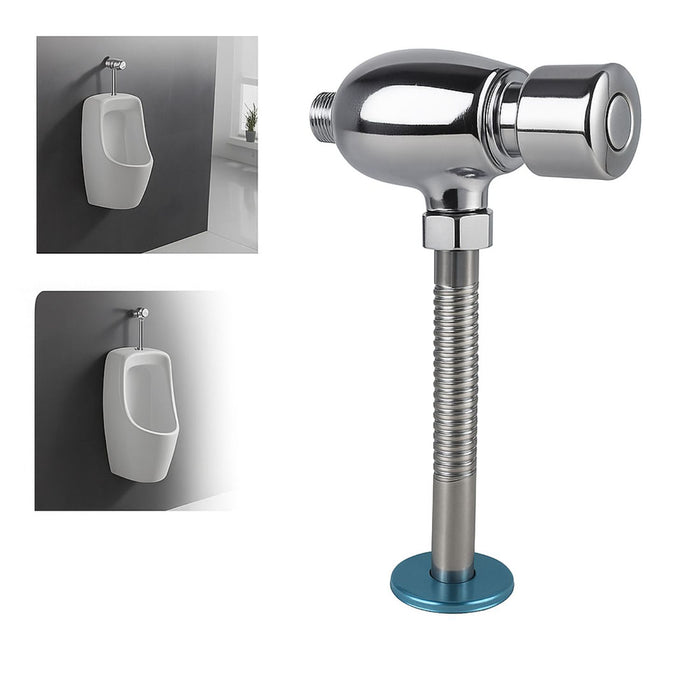 hogar accesorios bano llave push orinal automatica cromada universal 12 pulgada pmo 039 mp madecentro