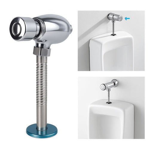 hogar accesorios bano llave push orinal automatica cromada universal 12 pulgada pmo 039 mp madecentro